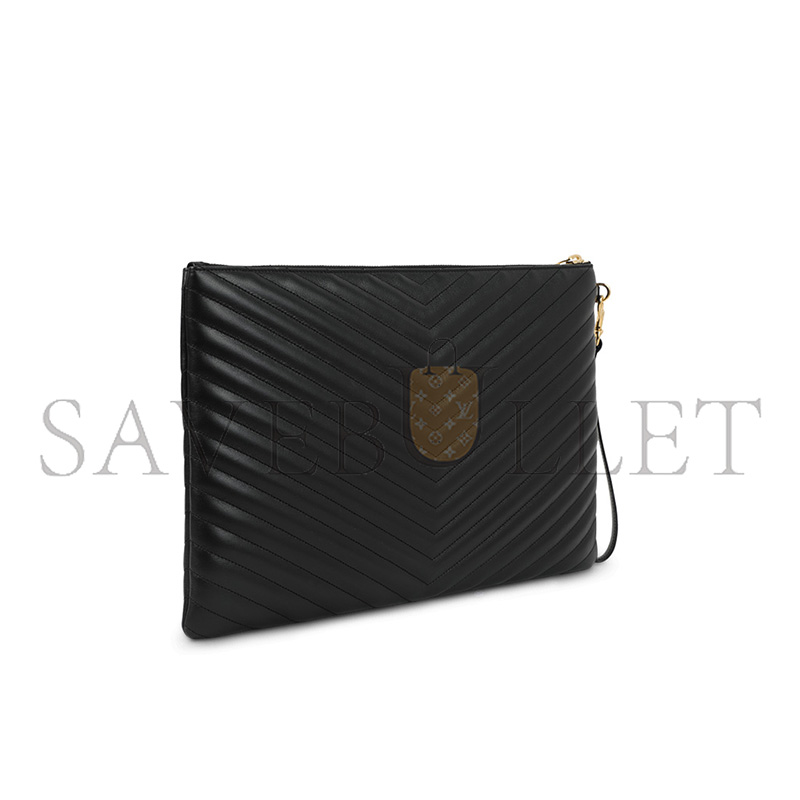 Y*L black quilted clutch 603601718 (36*24*2cm)